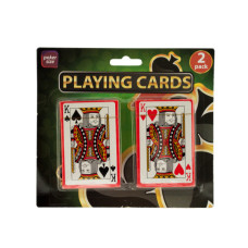 Plastic Coated Poker Size Playing Cards Set