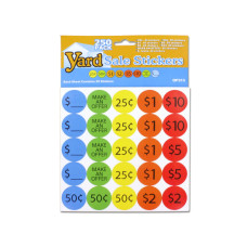 Yard Sale Pricing Stickers