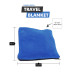 Blue or Black Blanket by Trailworthy - 45" X 60" - Ultra Soft Fleece Throw For Home or Travel with Zip Storage Bag - Anti-Pilling