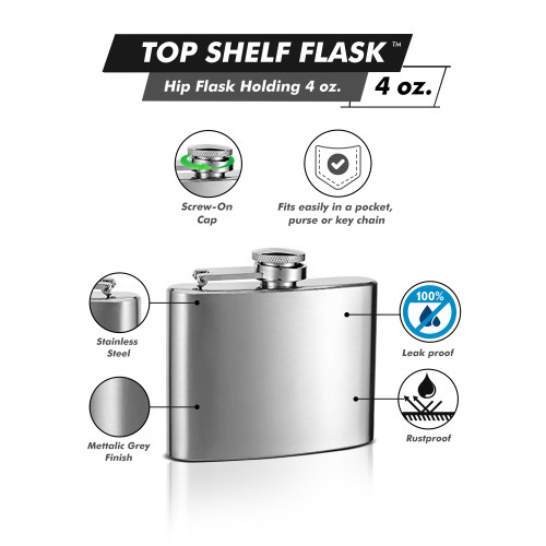 Buy 4oz Hip Flasks in Bulk at Wholesale Prices from