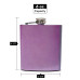 Hip Flask Holding 6 oz - Color Change Design - Pink or Purple - Pocket Size, Stainless Steel, Rustproof, Screw-On Cap