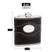 Genuine Black Leather Hip Flask Holding 6 oz - Pocket Size, Stainless Steel, Rustproof, Screw-On Cap