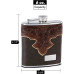 6 Oz. Genuine Brown Leather Hip Flask Holders