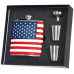 Top Shelf Flasks Stitched American Flag Flask, 6 oz