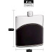 Genuine Leather Hip Flask Holding 6 oz - Pocket Size, Stainless Steel, Rustproof, Screw-On Cap - Black Finish Perfect for Engraving