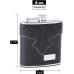 6 Oz. Genuine Black Leather Hip Flask Holders