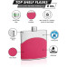 Faux Leather Hip Flask Holding 6 oz - Pocket Size, Stainless Steel, Rustproof, Screw-On Cap - Pink Finish - Perfect for Engraving