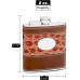 Hip Flask Holding 6 oz - Faux Leather and Faux Alligator Skin Design - Pocket Size, Stainless Steel, Rustproof, Screw-On Cap