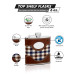 Faux Leather and Cloth Hip Flask Holding 6 oz - Plaid Golf Design - Pocket Size, Stainless Steel, Rustproof, Screw-On Cap