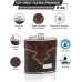 6 Oz. Genuine Brown Leather Hip Flask Holders
