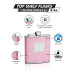 6 Oz. Hip Flask with Pink Rhinestone Finish