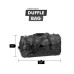 Genuine Mosaic Black Leather Duffel Bag