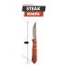 Steak Knives - 1.5mm Thick Blades - Top Grade Stainless Steel - 5" Coated Wood Handles - Engravable for Personalized Gift - Set of 4