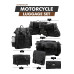 Motorcycle Bags - Luggage Set - All Genuine Leather - Fits Any US Bike - Extra Storage Pockets Featuring Rugged Stitching - Set of 9 Pieces