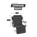 Black Stadium Style Barton Outdoor Folding Chair