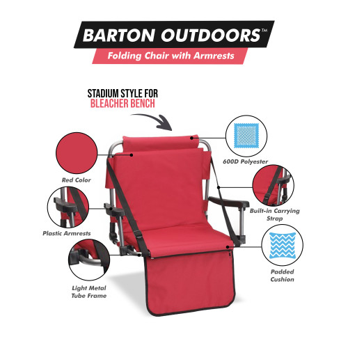 Custom Personalized Durable Stadium Chair with 3 Thick Comfortable Cu – DG  Custom Graphics