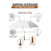 48" White Rain Barton Outdoor Rain Umbrella