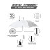 Wedding Umbrella - White - 60" Across - Rip-Resistant 170T Polyester - Manual Open - Light Strong Metal Shaft and Ribs - Wood Color Handle
