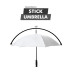 Wedding Umbrella - White - 60" Across - Rip-Resistant 170T Polyester - Manual Open - Light Strong Metal Shaft and Ribs - Wood Color Handle