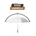 Wedding Umbrella - White - 60" Across - Rip-Resistant 170T Polyester - Manual Open - Light Strong Metal Shaft and Ribs - Wood Color Handle