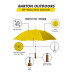 Rain Umbrella - Yellow - 48" Across - Rip-Resistant Polyester - Auto Open - Light Strong Metal Shaft and Ribs - Resin Handle