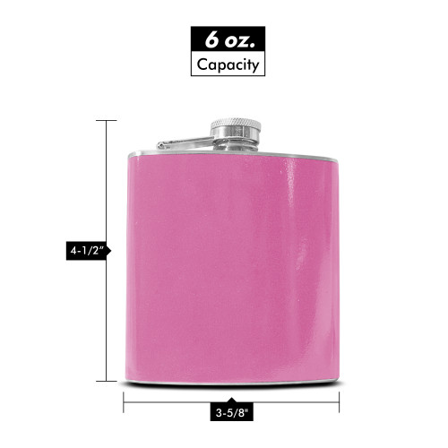 Pink Flask 6oz Pink Stainless Steel Flask for Woman for Sale at Discount Wholesale ...