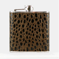 Faux Eel Skin Hip Flask