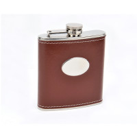Faux Leather Hip Flask, Personalized