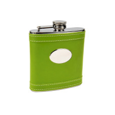 Lime Green Customized Flask