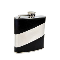 Faux Leather Hip Flask with Personalized Engraving