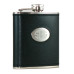 6oz Black Engravable Flask