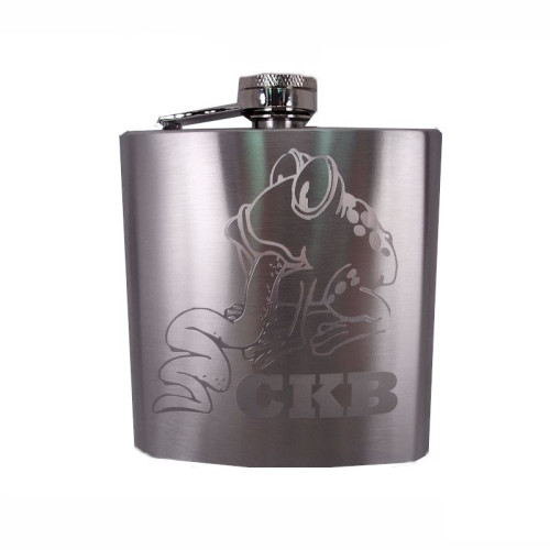 Custom Monogram Flask - 6 oz Stainless Steel - Liquid Courage Flasks