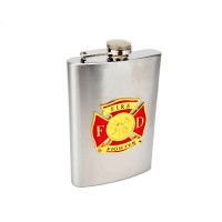 8oz Firefighter Hip Flask 8oz Firefighter Hip Flask