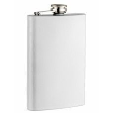 White 8oz Drinking Flask