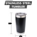 Stainless Steel Tumbler for Hot or Cold Drinks - 5 Color Options