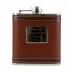 Personalized Faux Leather Hip Flask with Engraving
