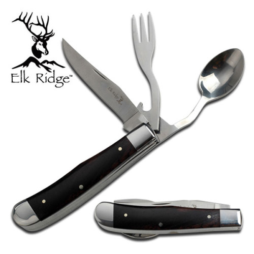 Folding Knife Separable Fork, Knife, and Spoon Folding Knife Set