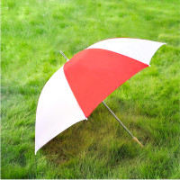 60" Red and White Barton Outdoor Rain Umbrella 60" Red and White Barton Outdoor Rain Umbrella