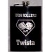 Personalized Powder Coated 8oz Flask