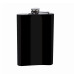 Black Powder Coated 8oz Flask