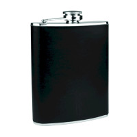 Stainless Steel Flask with Black Wrap Stainless Steel Flask with Black Wrap