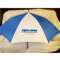 Blue White Umbrella with your Custom Logo