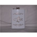 Personalized White 8oz Hip Flask