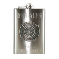 Custom Engraved Firefighter Flask Custom Engraved Firefighter Flask