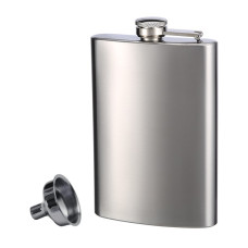 Stainless Steel Flask and Funnel