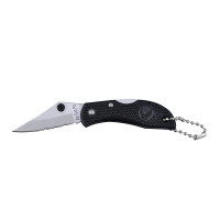 Keychain Knife - Surgical Stainless Steel Half-Serrated 1 7/8" Blade for Cutting Cord or Twine - Light Plastic Handle - 2 1/2" Folded, 4 1/4" Open Keychain Knife - Surgical Stainless Steel Half-Serrated 1 7/8" Blade for Cutting Cord or Twine - Light Plastic Handle - 2 1/2" Folded, 4 1/4" Open