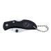 Keychain Knife - Surgical Stainless Steel Half-Serrated 1 7/8" Blade for Cutting Cord or Twine - Light Plastic Handle - 2 1/2" Folded, 4 1/4" Open