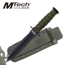 MTech USA Tactical Fixed - Double Bladed Knife with Sheath and Neck Chain
