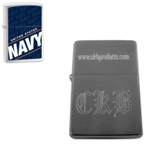 Personalized Navy Zippo Lighter