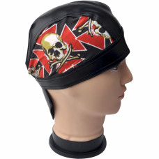 Skull and Maltese Cross Skull Cap